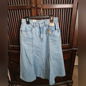 Levi's Fit & Flare Denim Skirt 30 Nwt